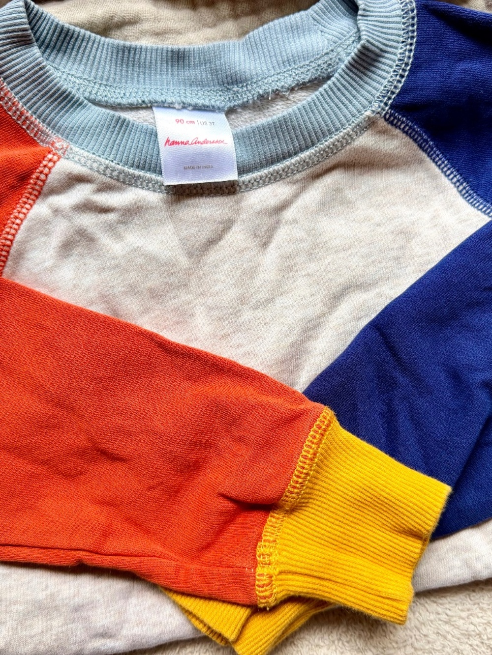 Hannah Andersson Colorblock Crewneck Sweatshirt